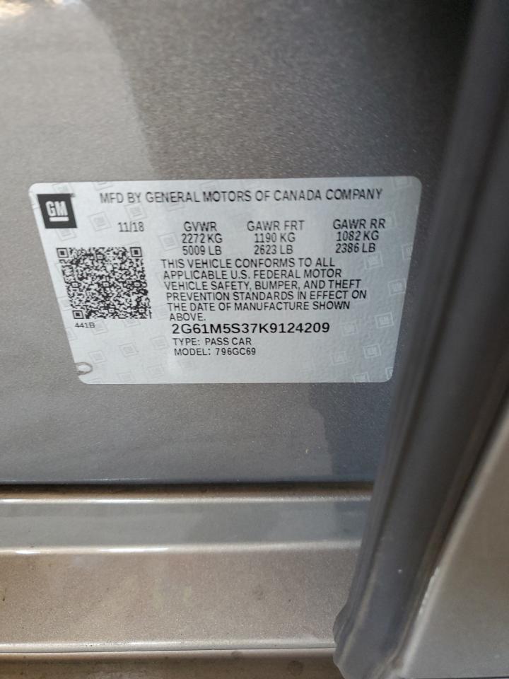 2019 Cadillac Xts Luxury VIN: 2G61M5S37K9124209 Lot: 66018135