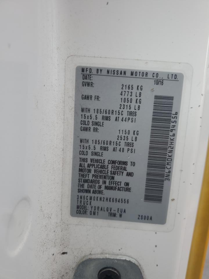 2017 Nissan Nv200 2.5S VIN: 3N6CM0KN2HK694556 Lot: 63737775