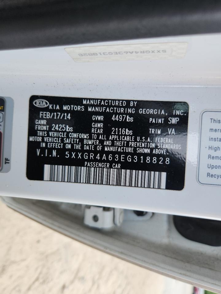 2014 Kia Optima Sx VIN: 5XXGR4A63EG318828 Lot: 64382075