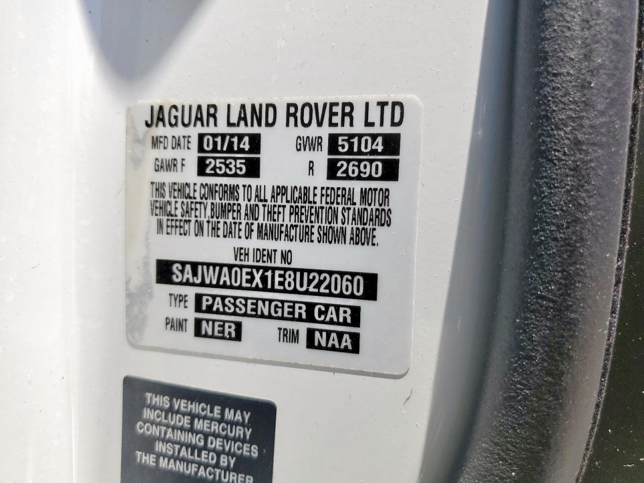 sajwa0ex1e8u22060 SAJWA0EX1E8U22060 2014 Jaguar Xf