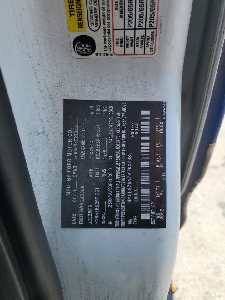 2010 Ford Transit Connect Xlt VIN: NM0LS7BN7AT007680 Lot: 64316345