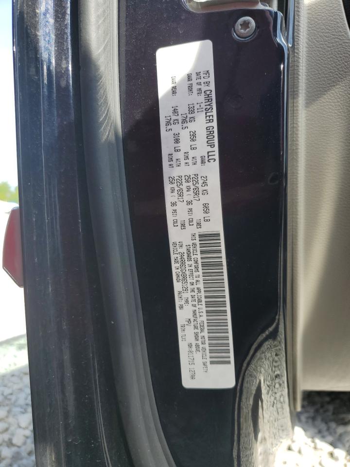 2011 Chrysler Town & Country Limited VIN: 2A4RR6DGXBR651291 Lot: 62593755