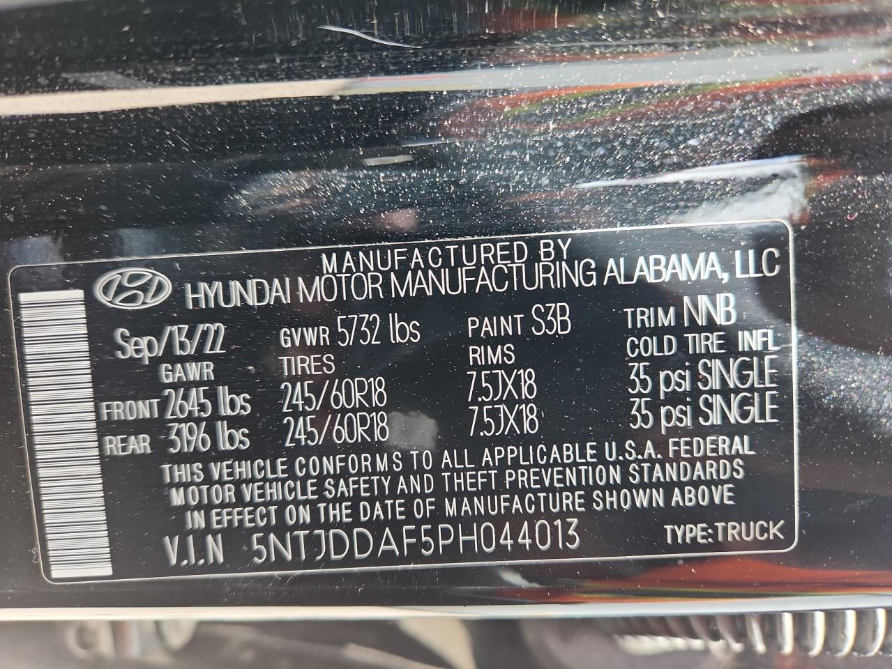 2023 Hyundai Santa Cruz Sel Premium VIN: 5NTJDDAF5PH044013 Lot: 63215095