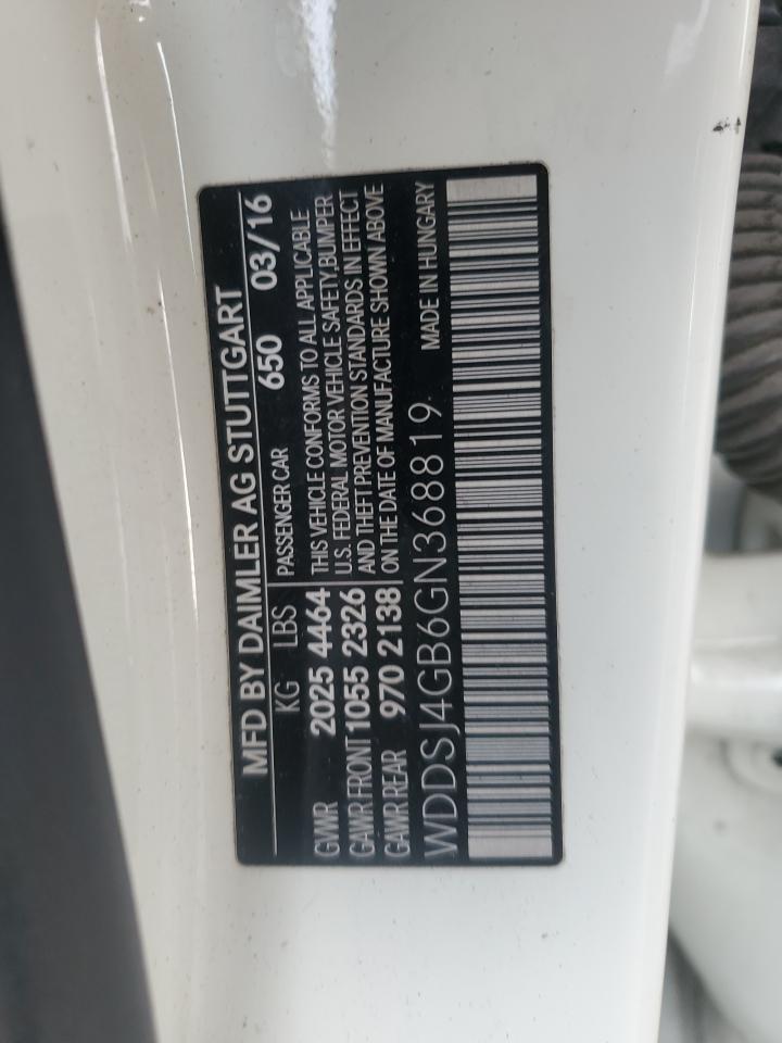 wddsj4gb6gn368819 WDDSJ4GB6GN368819 2016 Mercedes-Benz Cla 250 4Matic