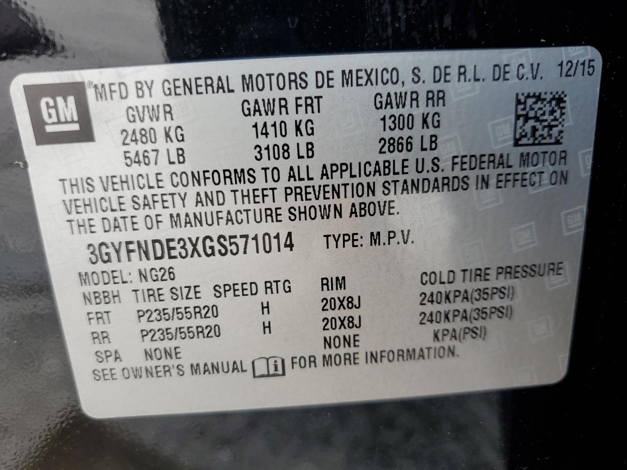 2016 Cadillac Srx Premium Collection VIN: 3GYFNDE3XGS571014 Lot: 61784415