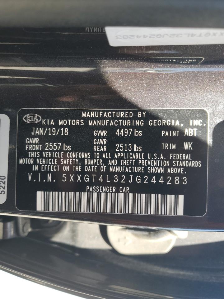 2018 Kia Optima Lx VIN: 5XXGT4L32JG244283 Lot: 64408645