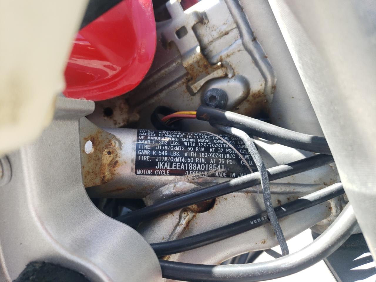 jkalea188a018541 JKALEA188A018541 2008 Kawasaki Kle650 A