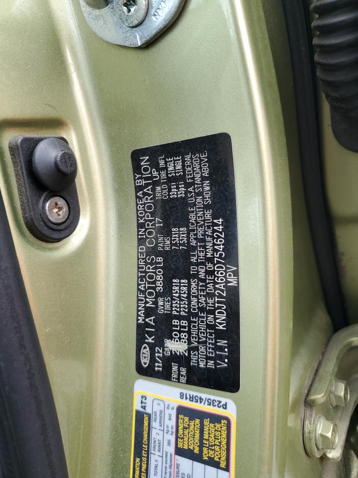2013 Kia Soul + VIN: KNDJT2A66D7546244 Lot: 65229935