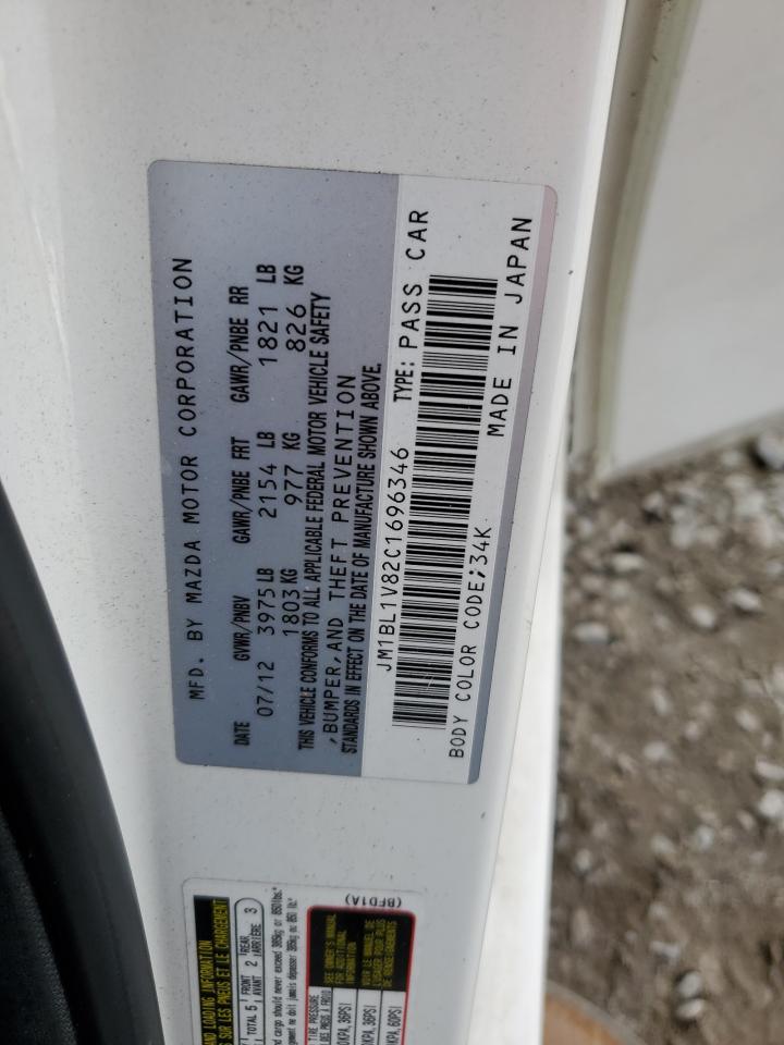 2012 Mazda 3 I VIN: JM1BL1V82C1696346 Lot: 64785155