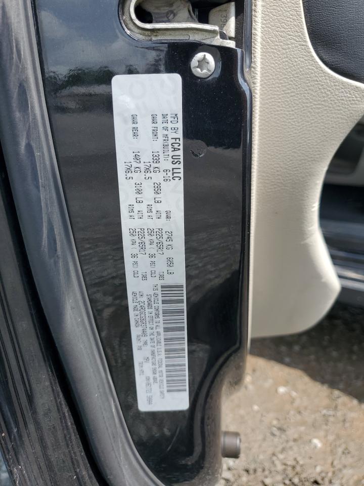 2016 Dodge Grand Caravan Sxt VIN: 2C4RDGCG9GR374409 Lot: 67188435