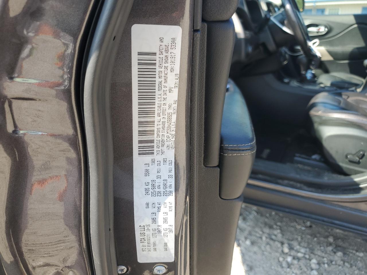 2017 Jeep Cherokee Limited VIN: 1C4PJMDS8HW568925 Lot: 64935685