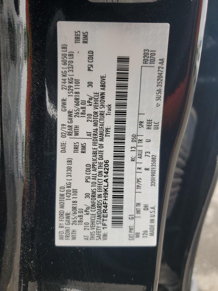 2019 Ford Ranger Xl VIN: 1FTER4FH9KLA14206 Lot: 63991185