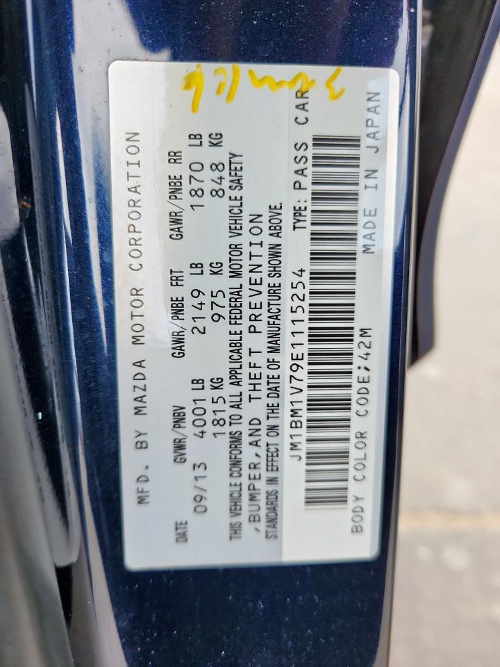 2014 Mazda 3 Touring VIN: JM1BM1V79E1115254 Lot: 64547155