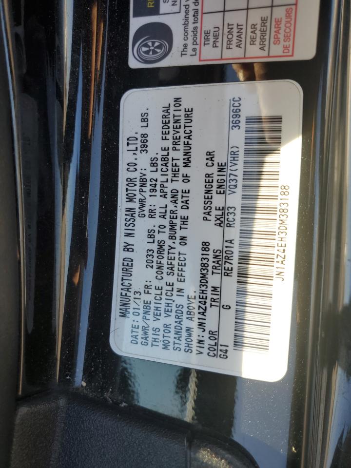2013 Nissan 370Z Base VIN: JN1AZ4EH3DM383188 Lot: 63465615
