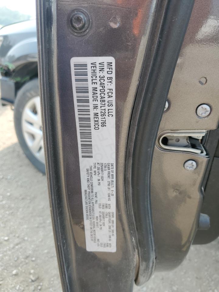 2020 Dodge Journey Se VIN: 3C4PDCAB7LT261766 Lot: 67032355