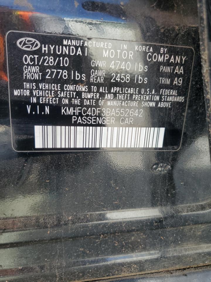 2011 Hyundai Azera Gls VIN: KMHFC4DF3BA552642 Lot: 64269155