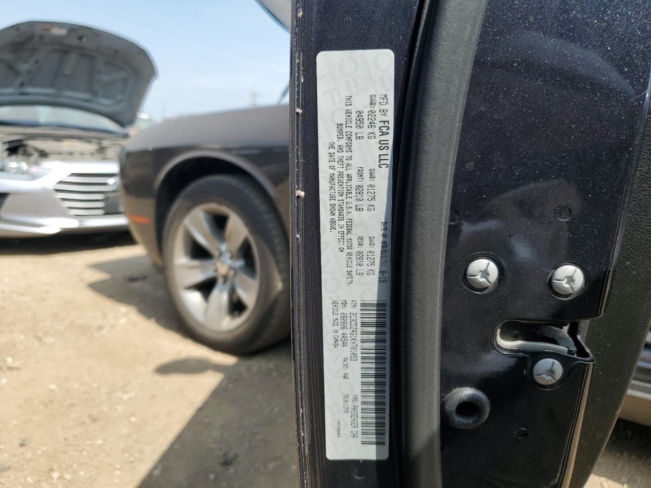 2019 Dodge Challenger Sxt VIN: 2C3CDZAG1KH701053 Lot: 65575725