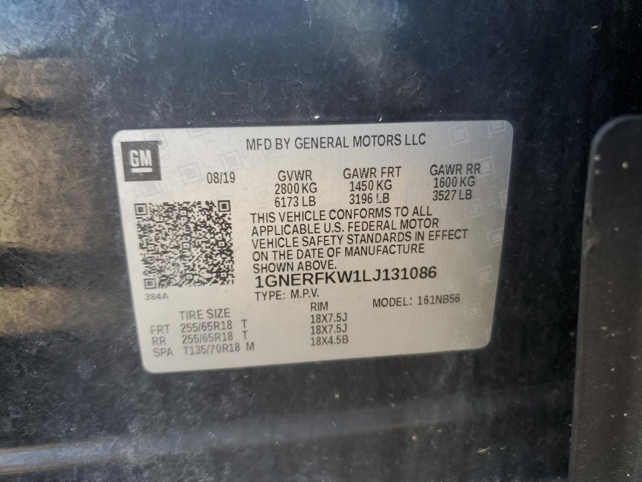 2020 Chevrolet Traverse Ls VIN: 1GNERFKW1LJ131086 Lot: 64578495