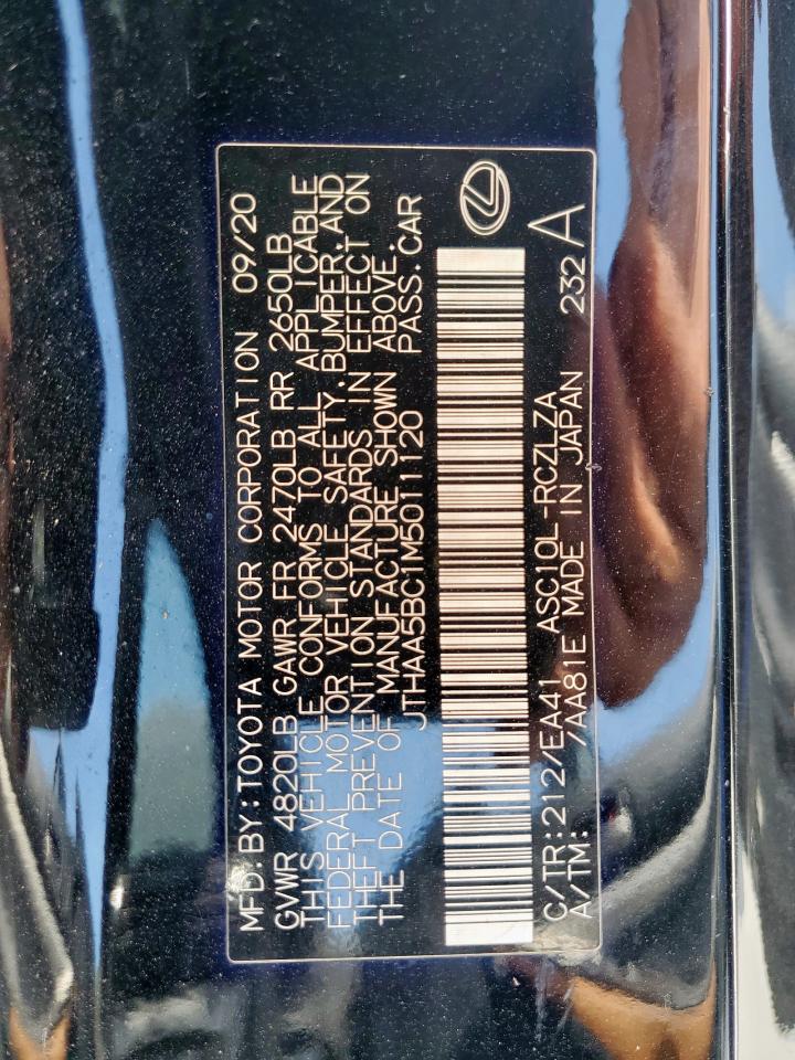 2021 Lexus Rc 300 Base VIN: JTHAA5BC1M5011120 Lot: 64598595