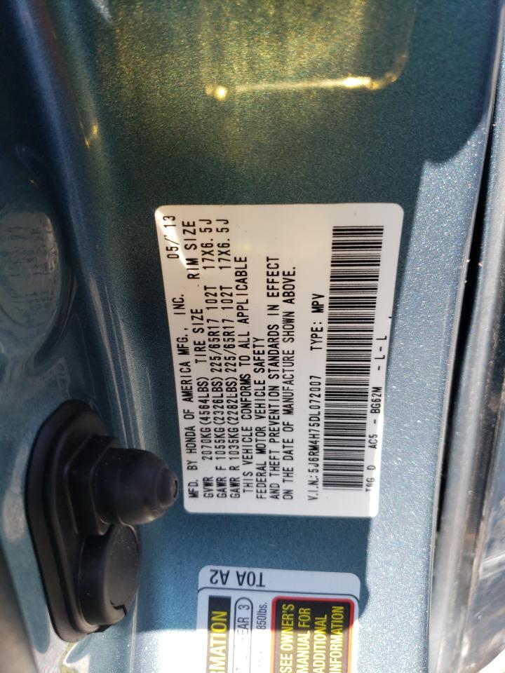 2013 Honda Cr-V Exl VIN: 5J6RM4H75DL072007 Lot: 65387295