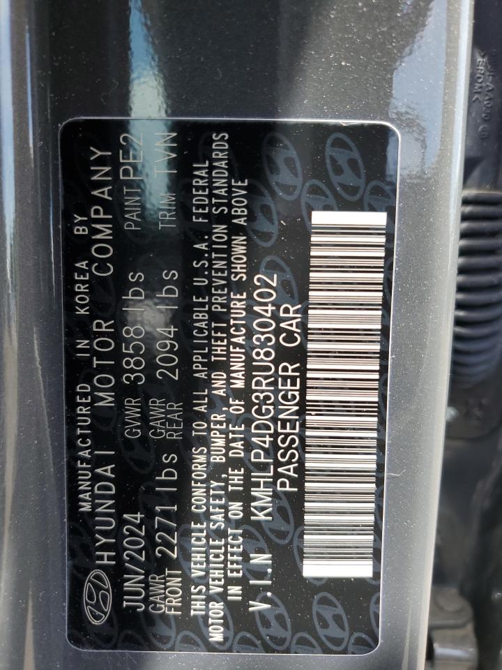 2024 Hyundai Elantra Limited VIN: KMHLP4DG3RU830402 Lot: 64652855