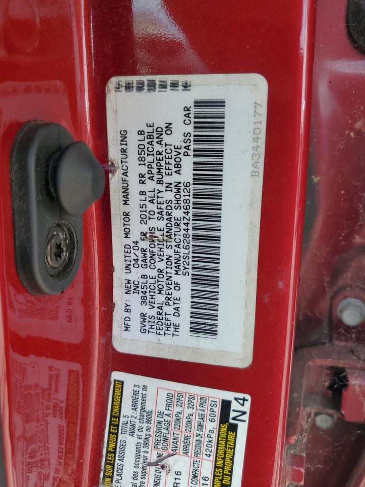 2004 Pontiac Vibe VIN: 5Y2SL62844Z468126 Lot: 62700255