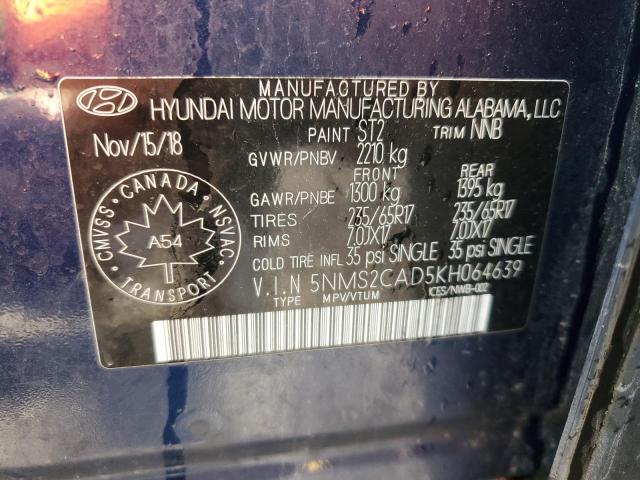 2019 HYUNDAI SANTA FE SE  