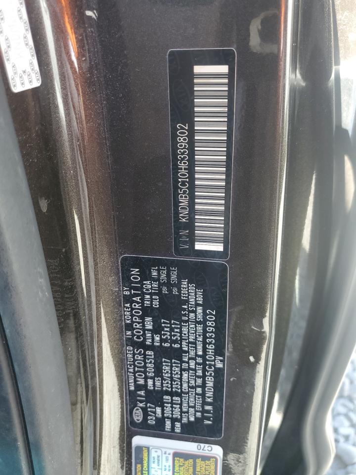 2017 Kia Sedona Lx VIN: KNDMB5C10H6339802 Lot: 63789485