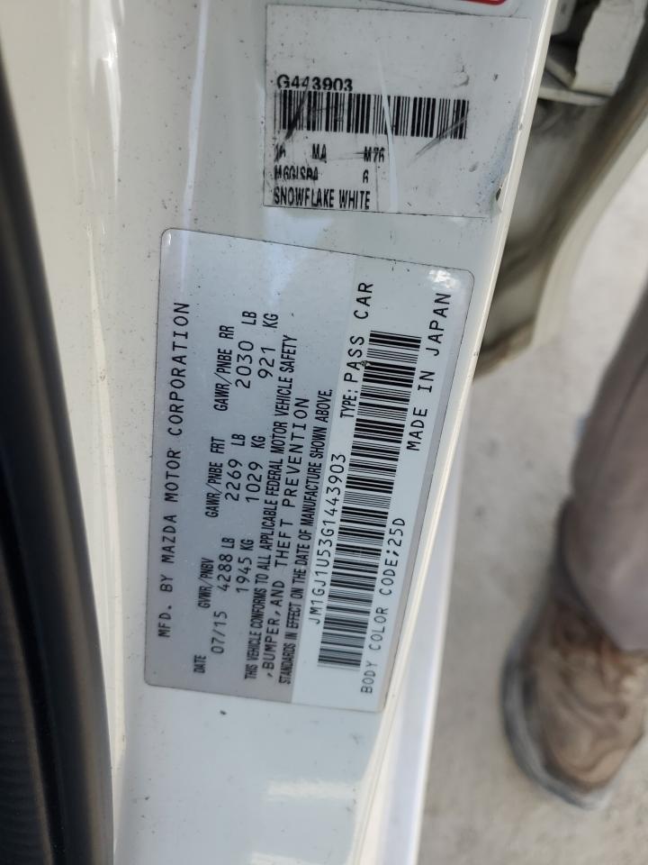 2016 Mazda 6 Sport VIN: JM1GJ1U53G1443903 Lot: 65145115