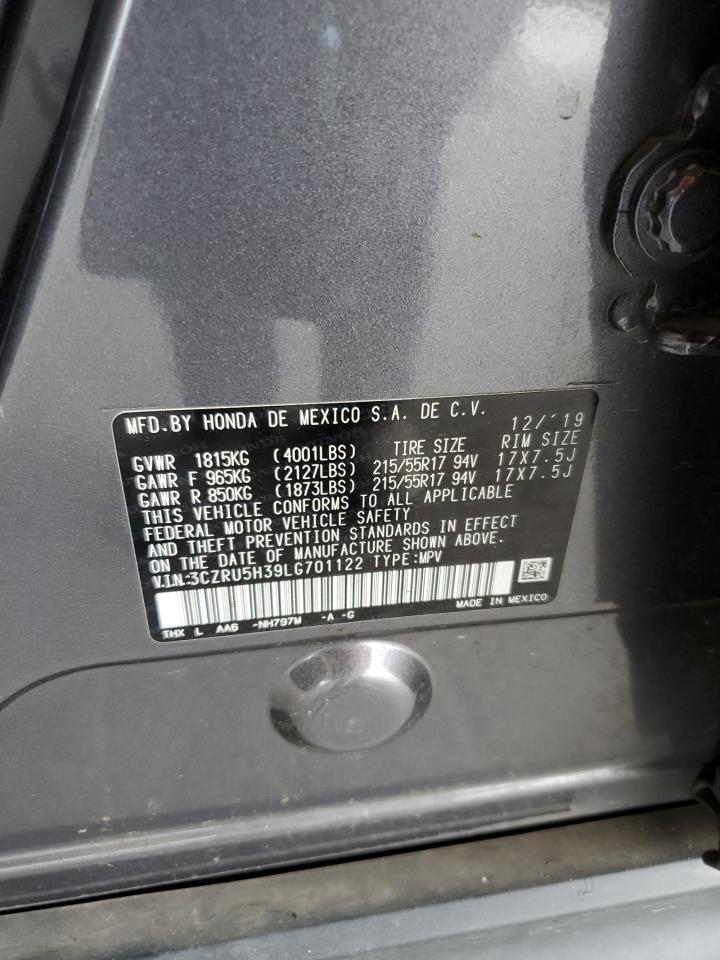 2020 Honda Hr-V Lx VIN: 3CZRU5H39LG701122 Lot: 64563375