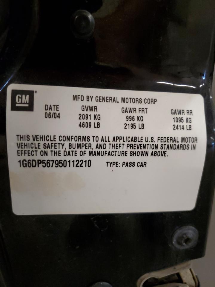 2005 Cadillac Cts Hi Feature V6 VIN: 1G6DP567950112210 Lot: 63990435