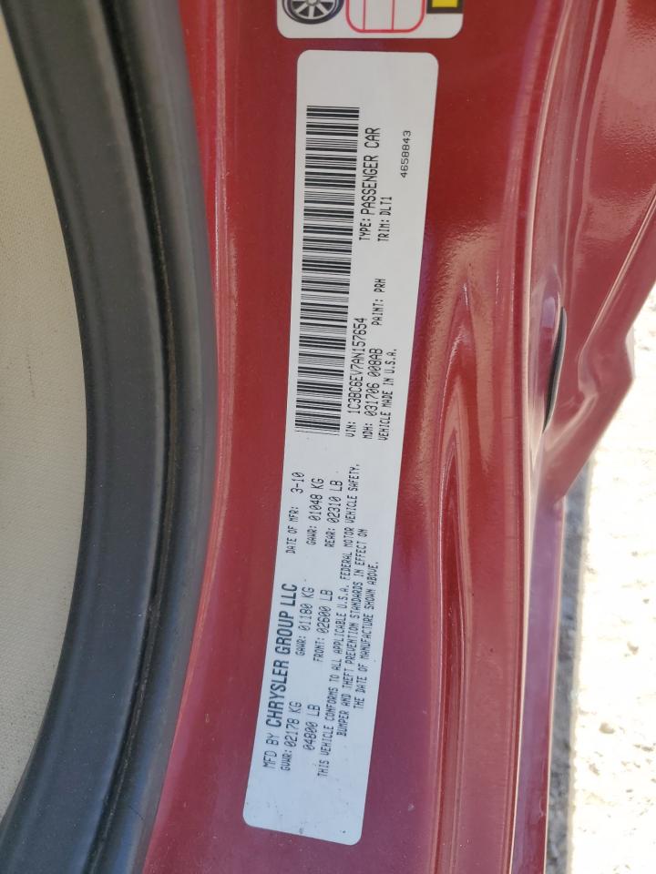 2010 Chrysler Sebring Limited VIN: 1C3BC6EV7AN157654 Lot: 63788645