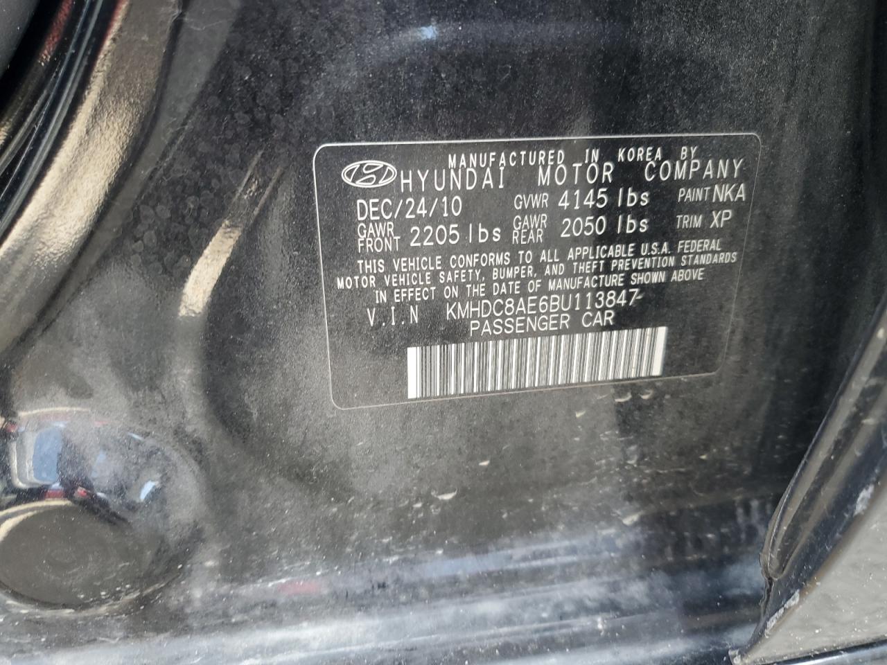 2011 Hyundai Elantra Touring Gls VIN: KMHDC8AE6BU113847 Lot: 62841005