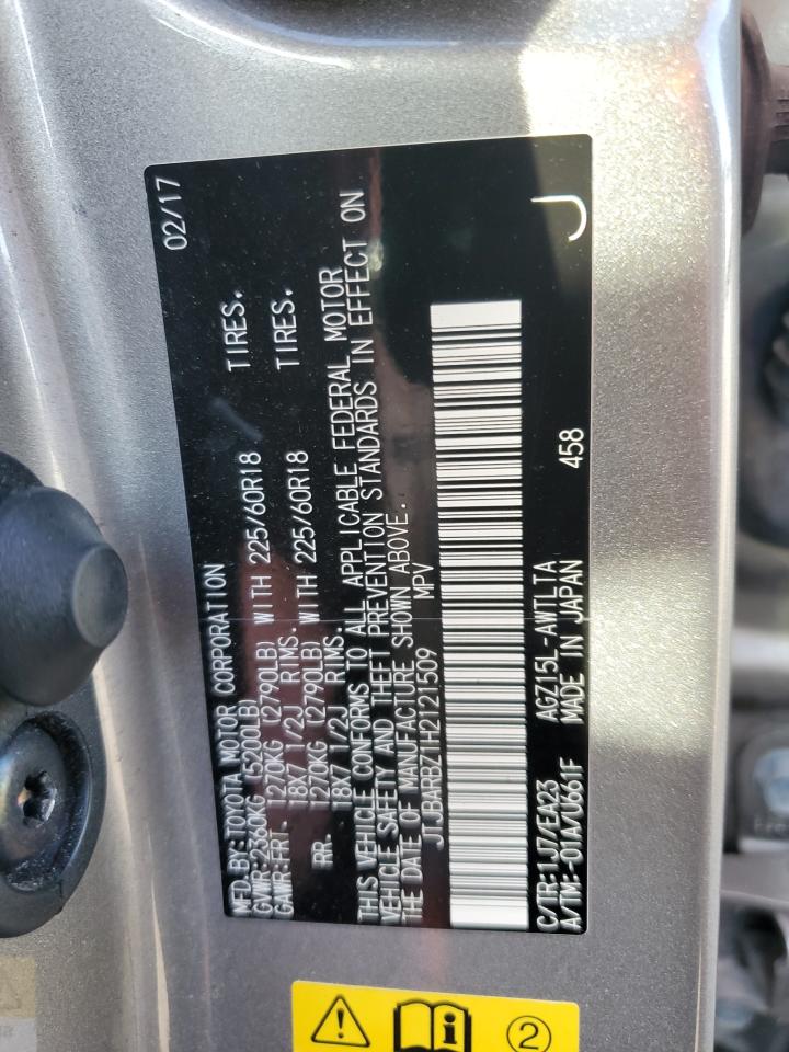 2017 Lexus Nx 200T Base VIN: JTJBARBZ1H2121509 Lot: 65011495