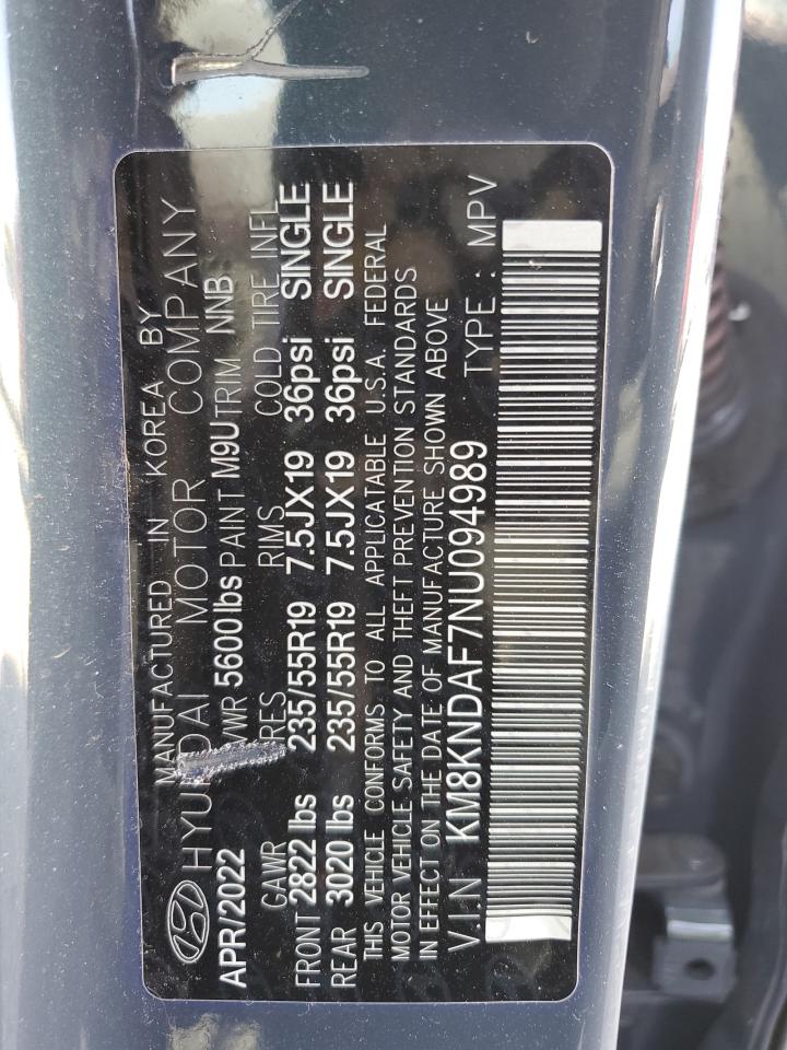 2022 Hyundai Ioniq 5 Sel VIN: KM8KNDAF7NU094989 Lot: 65249725