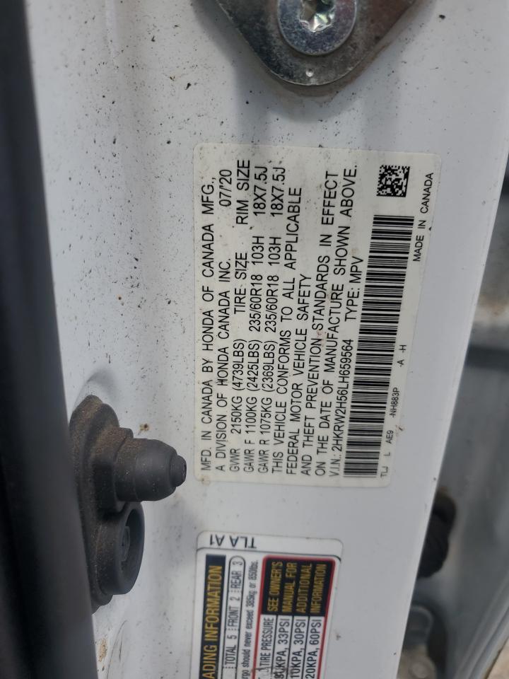 2020 Honda Cr-V Ex VIN: 2HKRW2H56LH659564 Lot: 64772995