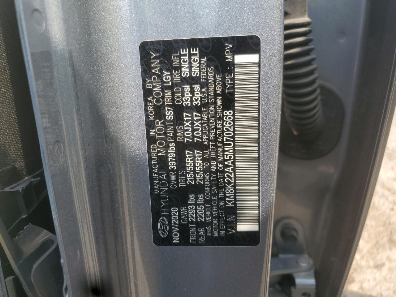 2021 Hyundai Kona Sel VIN: KM8K22AA5MU702668 Lot: 67181365