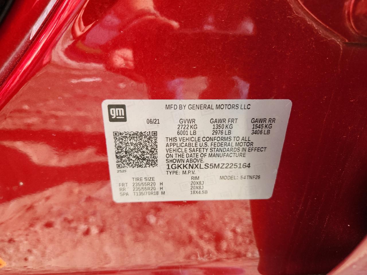 2021 GMC Acadia Denali VIN: 1GKKNXLS5MZ225164 Lot: 63621995