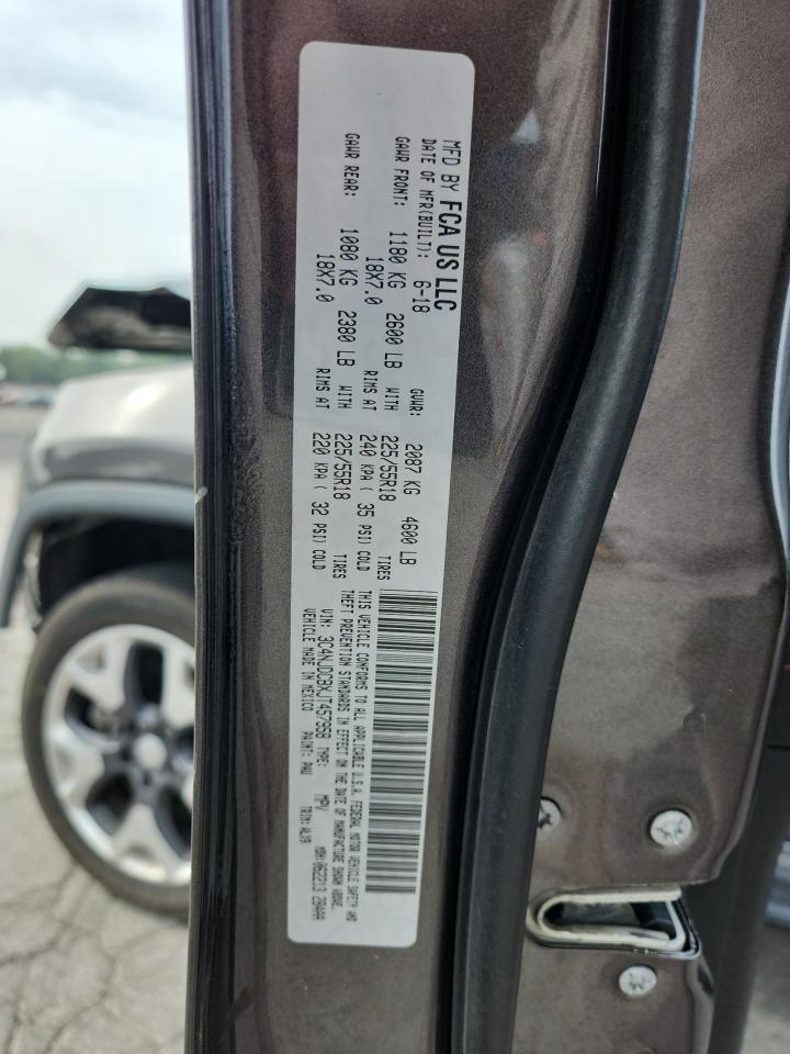 2018 Jeep Compass Limited VIN: 3C4NJDCBXJT457958 Lot: 65466935