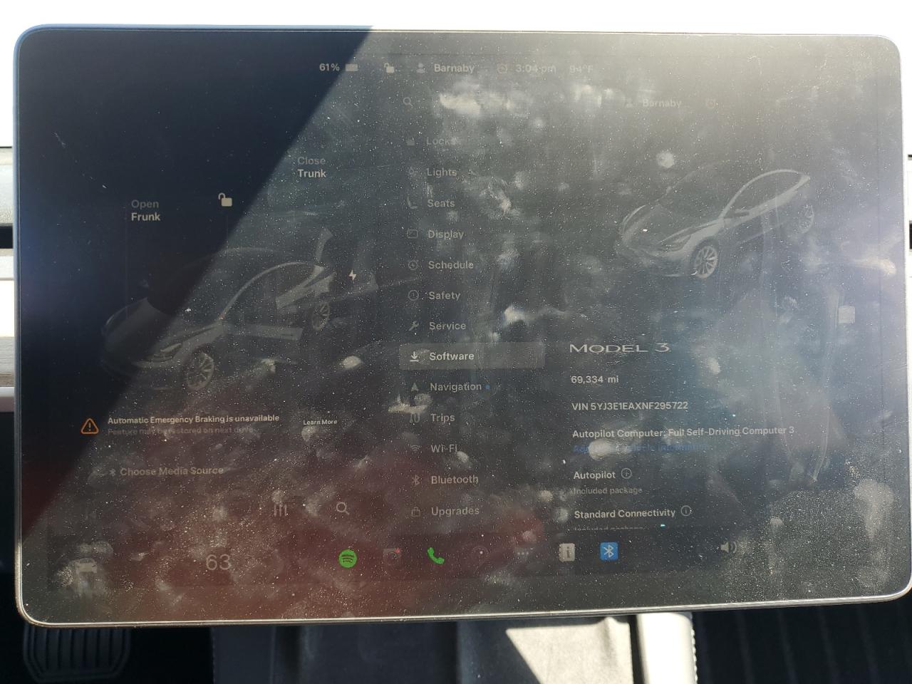 2022 Tesla Model 3 VIN: 5YJ3E1EAXNF295722 Lot: 63435885