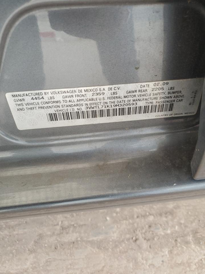 2009 Volkswagen Jetta Tdi VIN: 3VWTL71K19M320593 Lot: 62963165