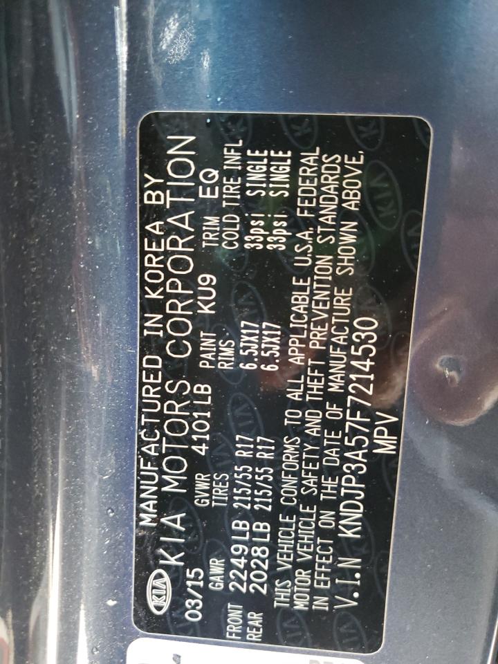 2015 Kia Soul + VIN: KNDJP3A57F7214530 Lot: 63019815