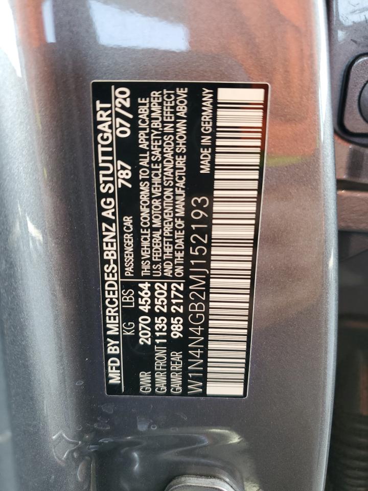2021 Mercedes-Benz Gla 250 VIN: W1N4N4GB2MJ152193 Lot: 64172985
