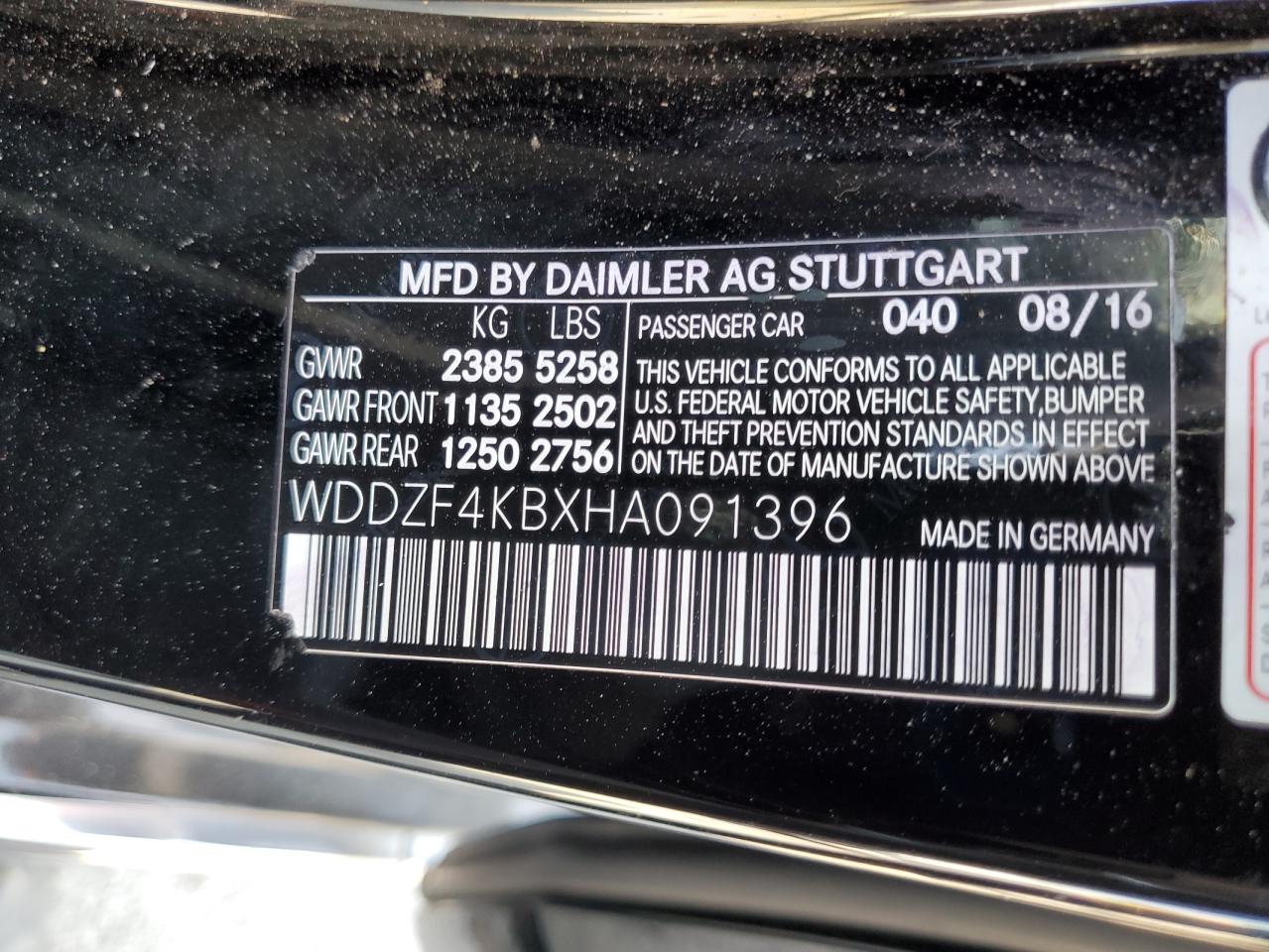 2017 Mercedes-Benz E 300 4Matic VIN: WDDZF4KBXHA091396 Lot: 65186285