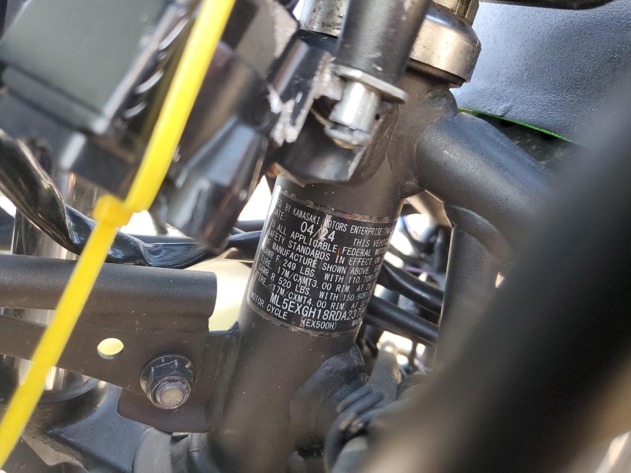 ml5exgh18rda23794 ML5EXGH18RDA23794 2024 Kawasaki Ex500 H