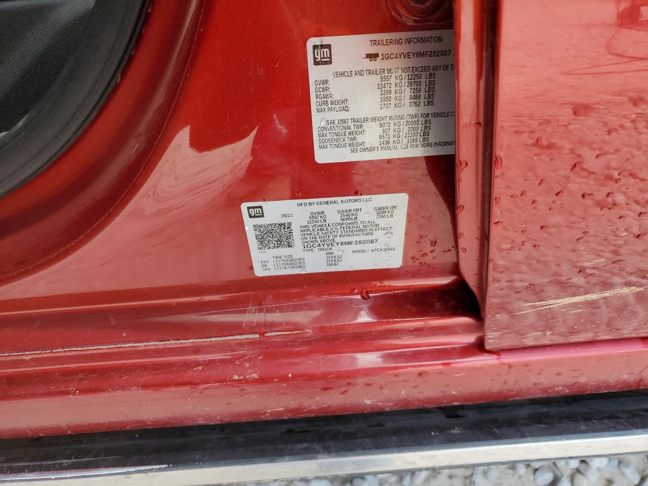 2021 Chevrolet Silverado K3500 High Country VIN: 1GC4YVEY8MF282087 Lot: 62915805