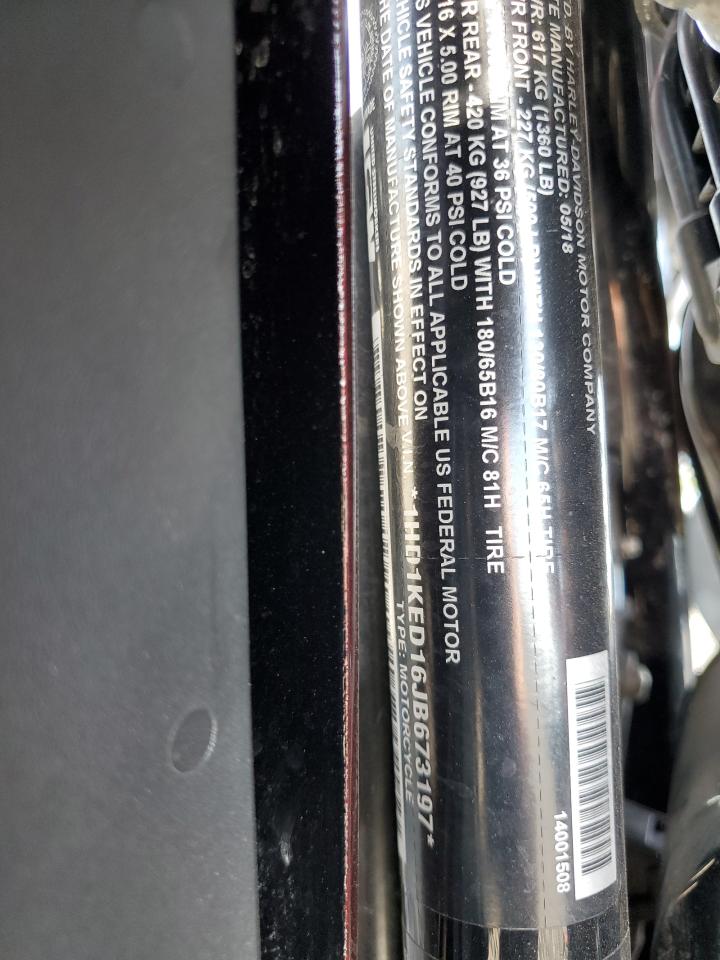 2018 Harley-Davidson Flhtk Ultra Limited VIN: 1HD1KED16JB673197 Lot: 63259435