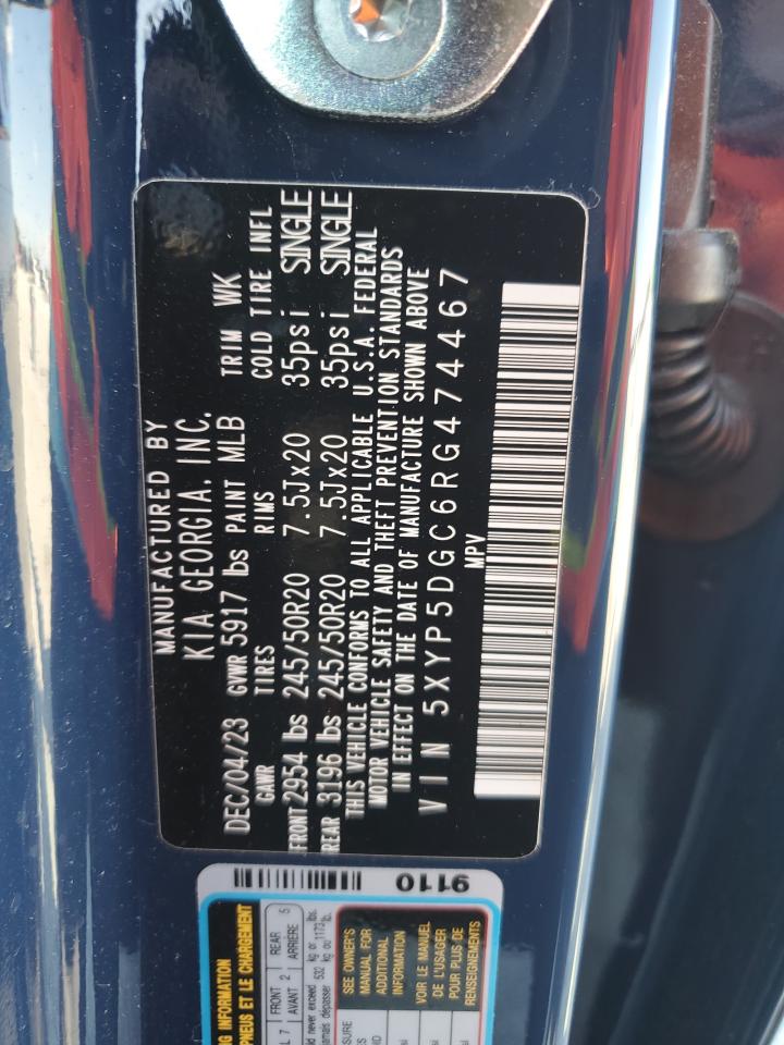 2024 Kia Telluride Sx VIN: 5XYP5DGC6RG474467 Lot: 63072935