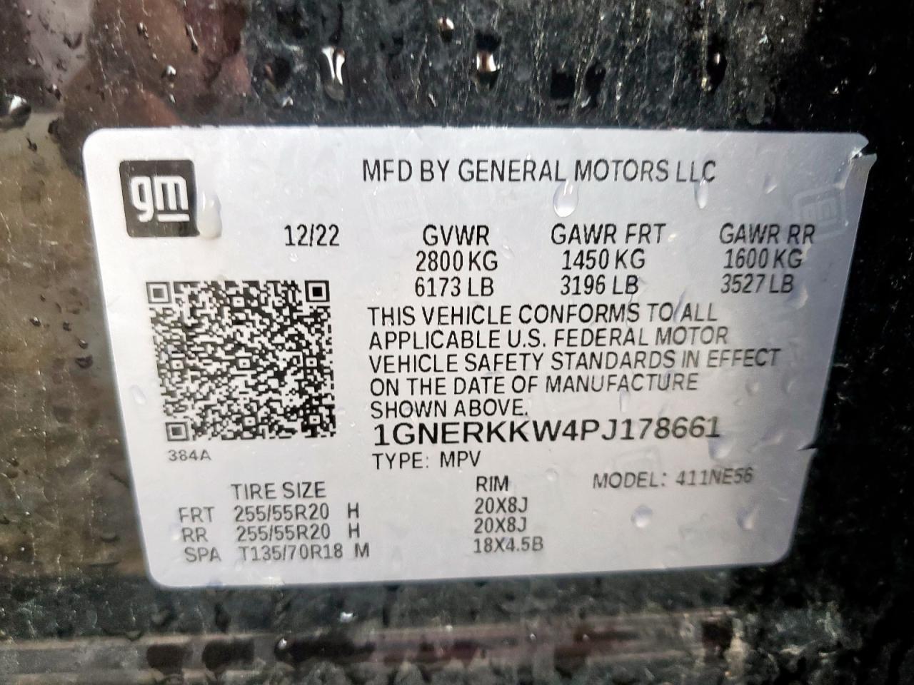 2023 Chevrolet Traverse Premier VIN: 1GNERKKW4PJ178661 Lot: 63104075
