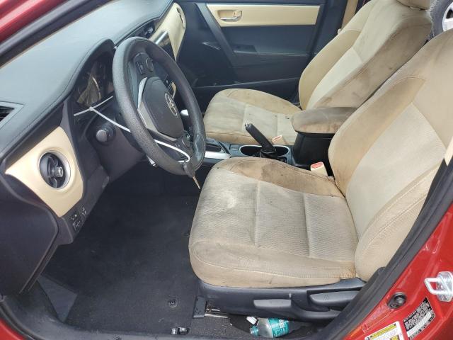  TOYOTA COROLLA 2017 Red